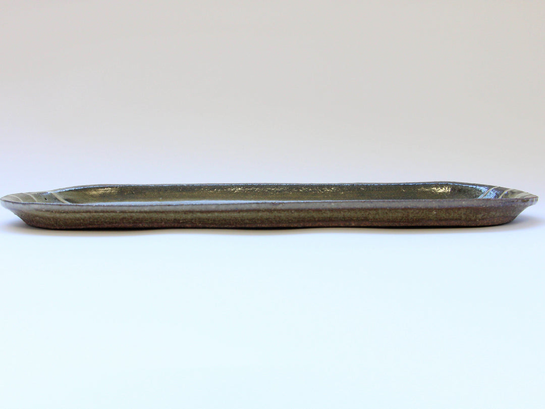 Slip Trailing Long Plate 34cm - Crafted By Seisaku Kusaka/Mari