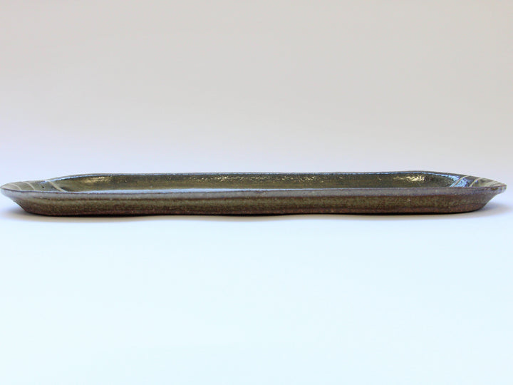 Slip Trailing Long Plate 34cm - Crafted By Seisaku Kusaka/Mari