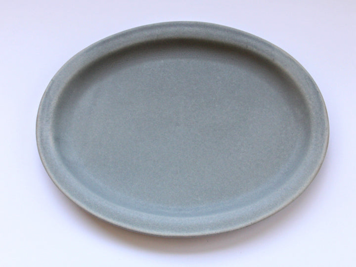 Color Matte Oval Plate L Light Ink - Crafted By Takuya Ohara