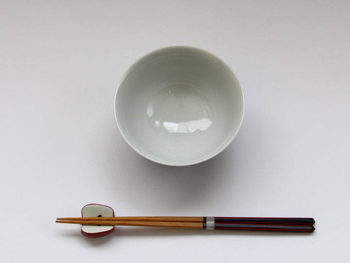 Dark Flower Rabbit Rice Bowl Small - Crafted By Tokushichi Kiln