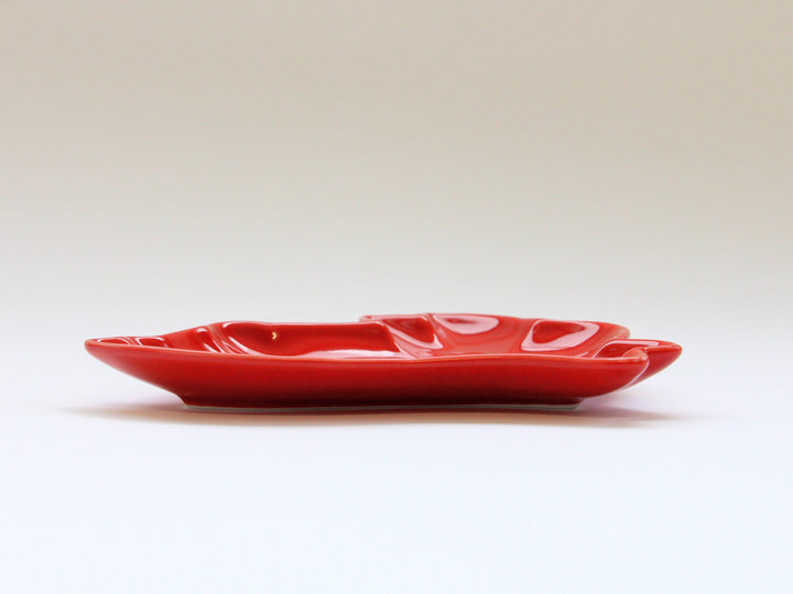 Rabbit Plate Red - Crafted By Tokushichi Kiln
