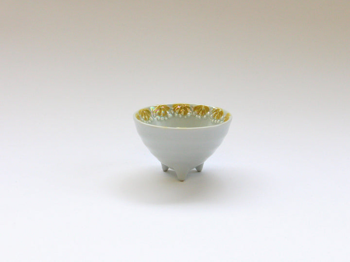 Raster stamen Pattern with Three legs Yellow - Crafted By Tokushichi Kiln