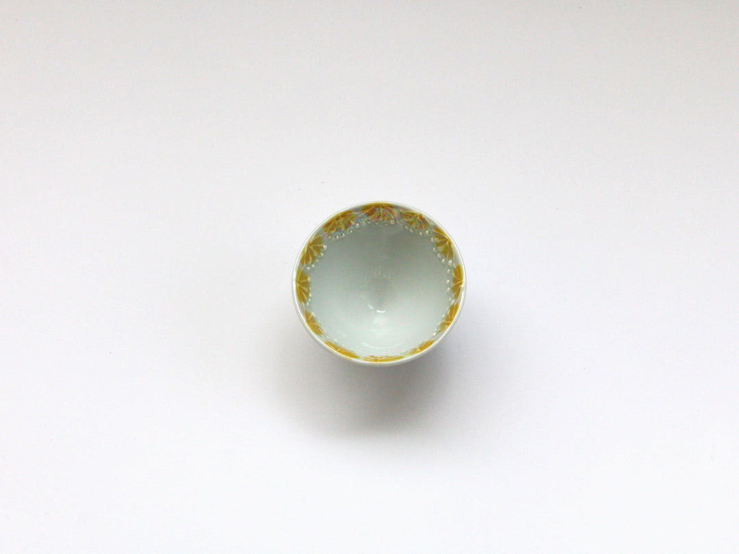 Raster stamen Pattern with Three legs Yellow - Crafted By Tokushichi Kiln