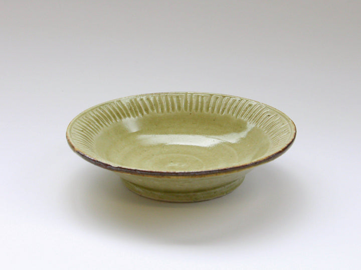 Ash-Glazed Ridgedtori Pot — Hand-Glazed Japanese Porcelain by My Store