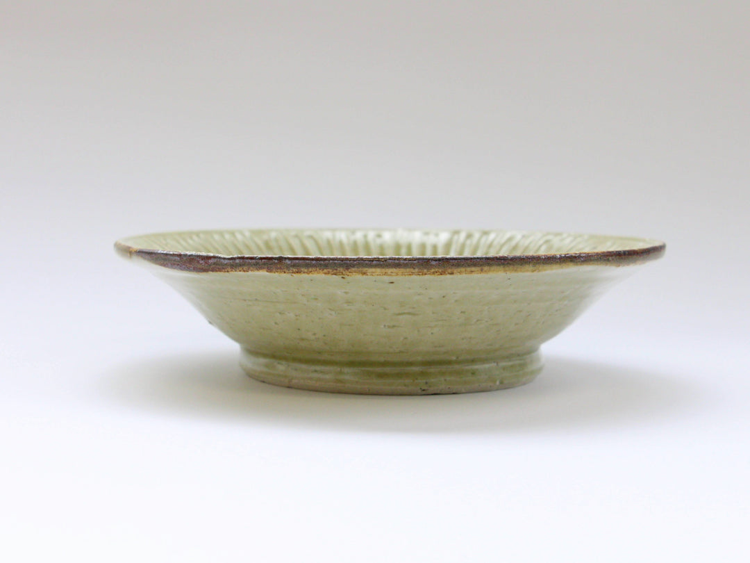 Ash-Glazed Ridgedtori Pot — Hand-Glazed Japanese Porcelain by My Store