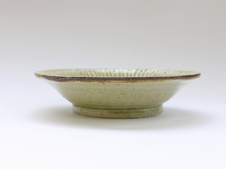 Ash-Glazed Ridgedtori Pot — Hand-Glazed Japanese Porcelain by My Store