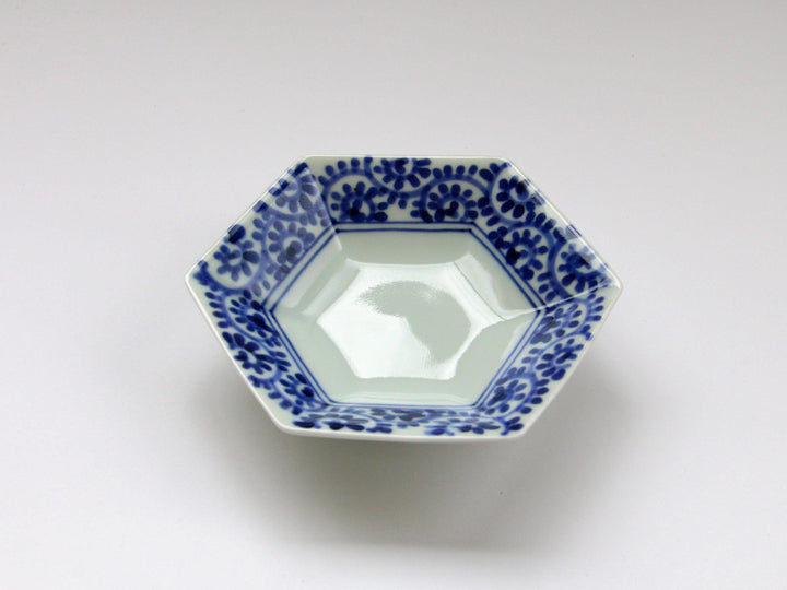 Octopus Rim Arabesque Hexagonal Plate - Crafted By Kajiken Seiji