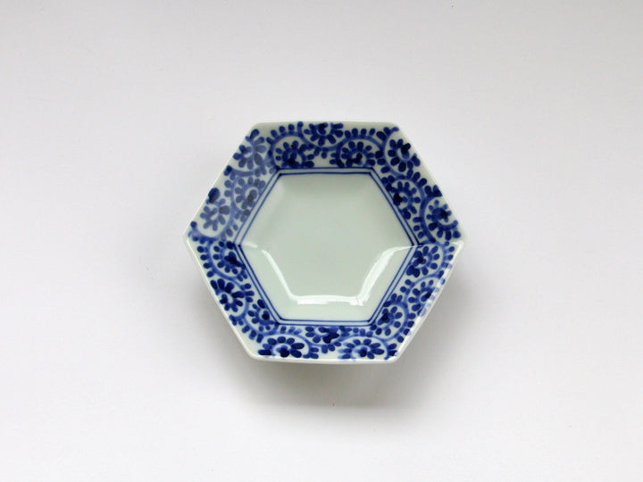 Octopus Rim Arabesque Hexagonal Plate - Crafted By Kajiken Seiji