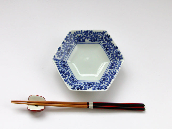 Octopus Rim Arabesque Hexagonal Plate - Crafted By Kajiken Seiji