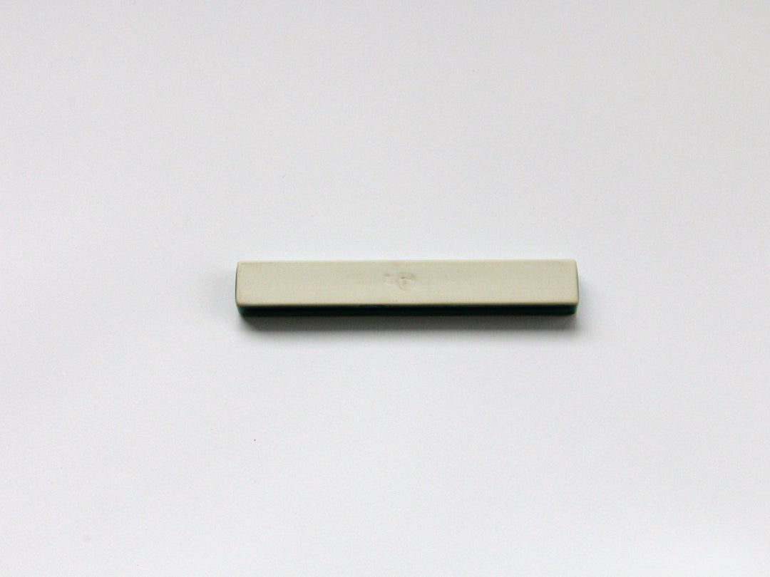 Dark Green Glazed Hemp Leaf Carving Long Square Rest - Crafted By Kajiken Seiji