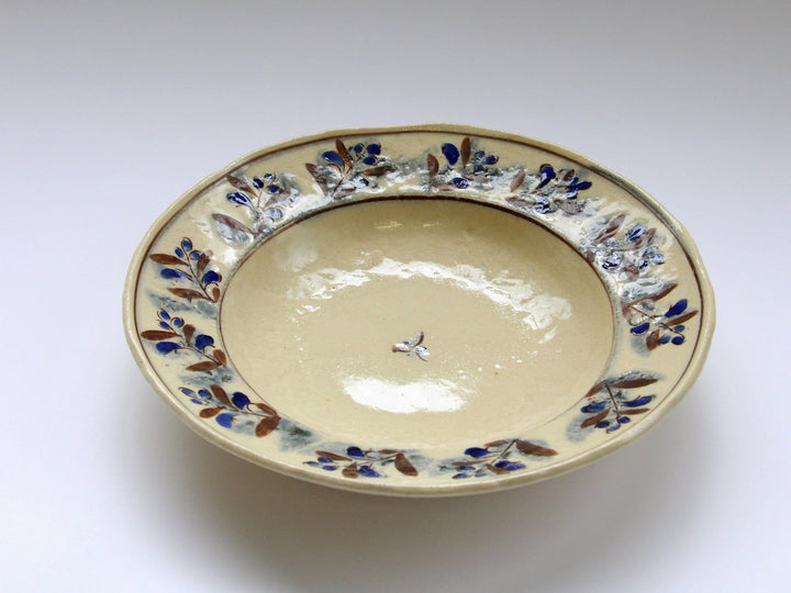 Annam Blue Ethnic 7.5-Sun Rim Bowl - Crafted By Masaaki Hibino