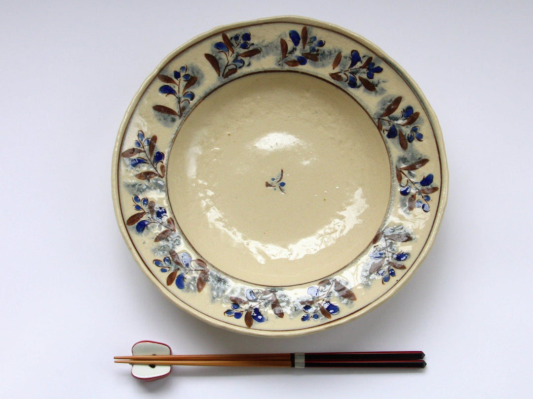 Annam Blue Ethnic 7.5-Sun Rim Bowl - Crafted By Masaaki Hibino
