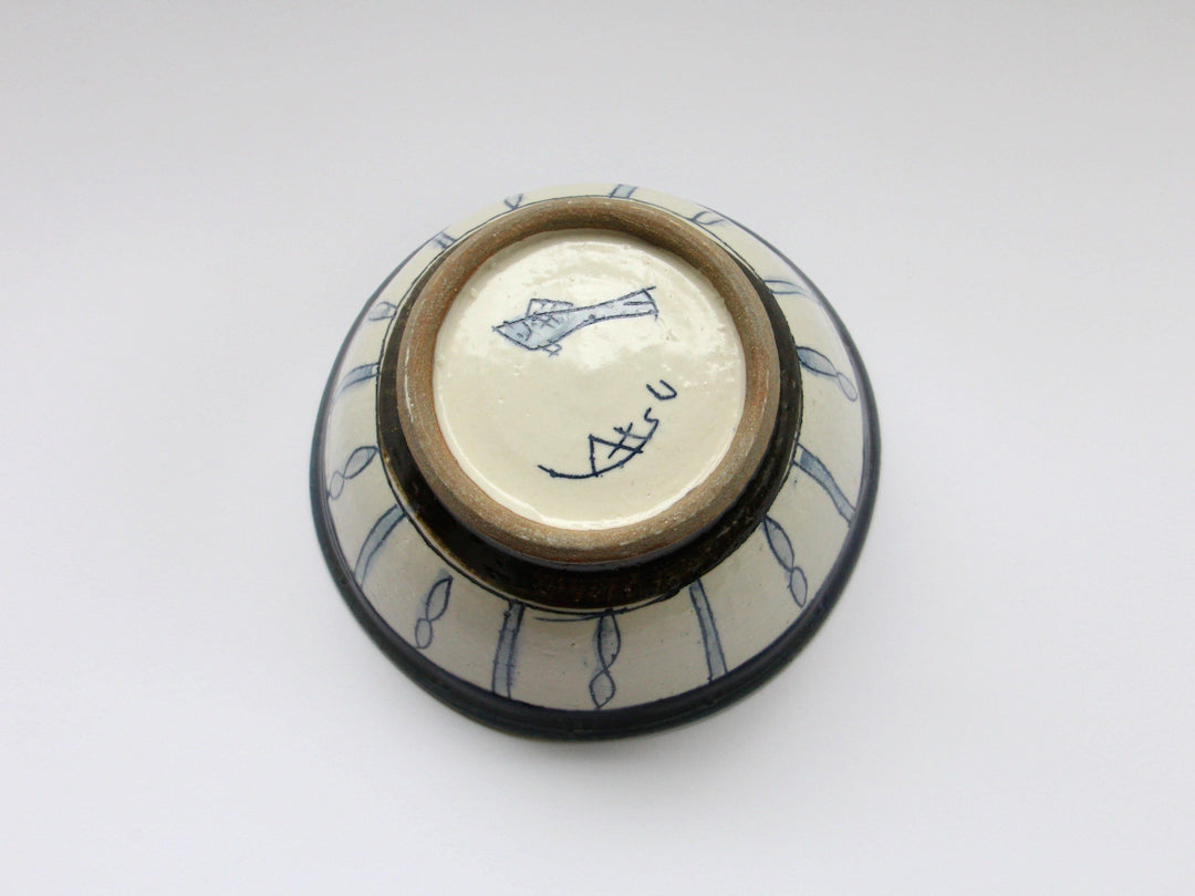 Bowl Small Blue Fish and Bird - Crafted By Jun Kato