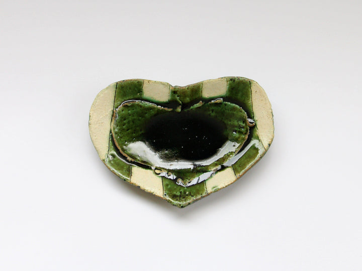 Oribe Striped Heart Plate Small - Crafted By Kazuhito Yamamoto
