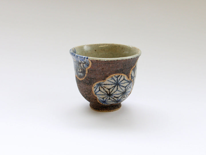 Plum Pattern Tea Cup Blue — Hand-Painted Japanese Pottery by Kosai Kiln
