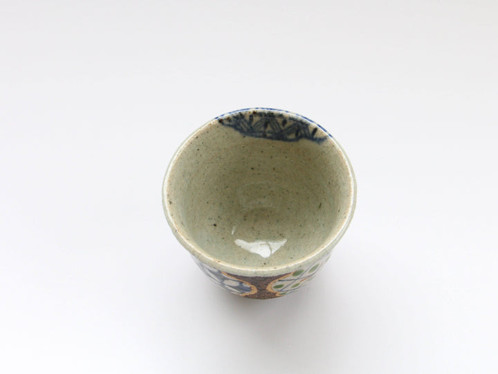 Plum Pattern Tea Cup Blue — Hand-Painted Japanese Pottery by Kosai Kiln