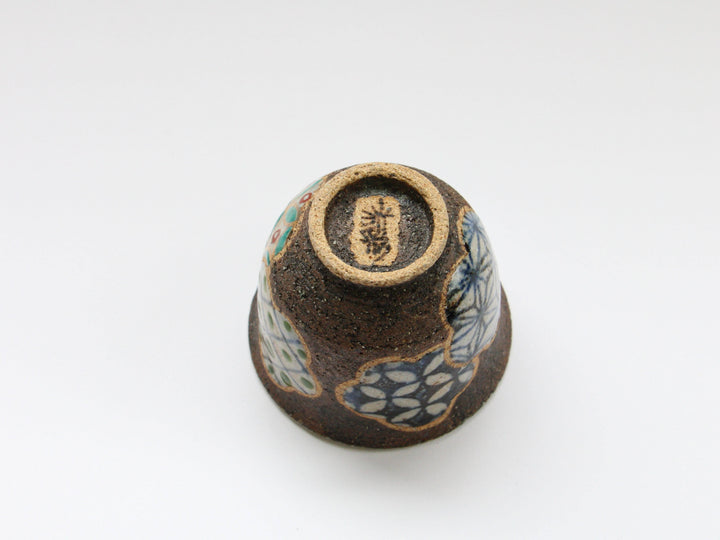 Plum Pattern Tea Cup Blue — Hand-Painted Japanese Pottery by Kosai Kiln