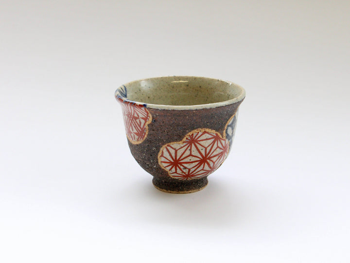 Plum Pattern Tea Cup Red — Hand-Painted Japanese Pottery by Kosai Kiln