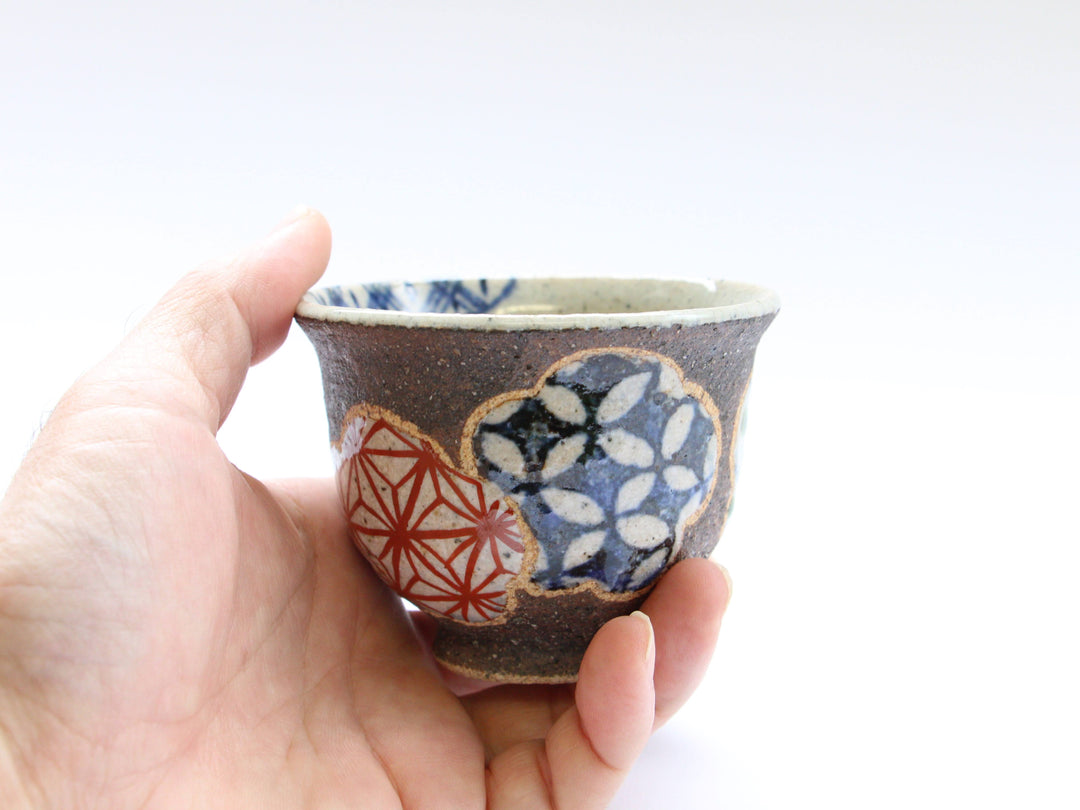 Plum Pattern Tea Cup Red — Hand-Painted Japanese Pottery by Kosai Kiln