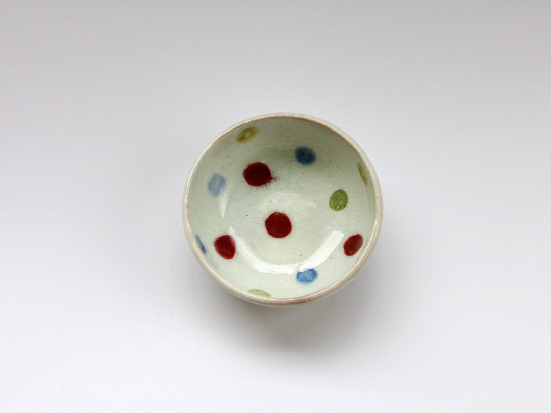 Five-Colored Round Pattern Round Small Bowl - Crafted By Iwao Pottery