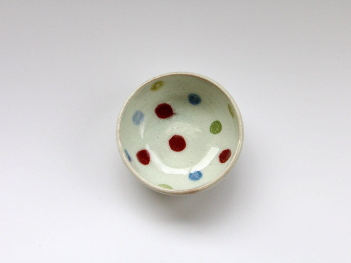 Five-Colored Round Pattern Round Small Bowl - Crafted By Iwao Pottery