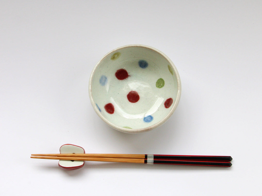 Five-Colored Round Pattern Round Small Bowl - Crafted By Iwao Pottery