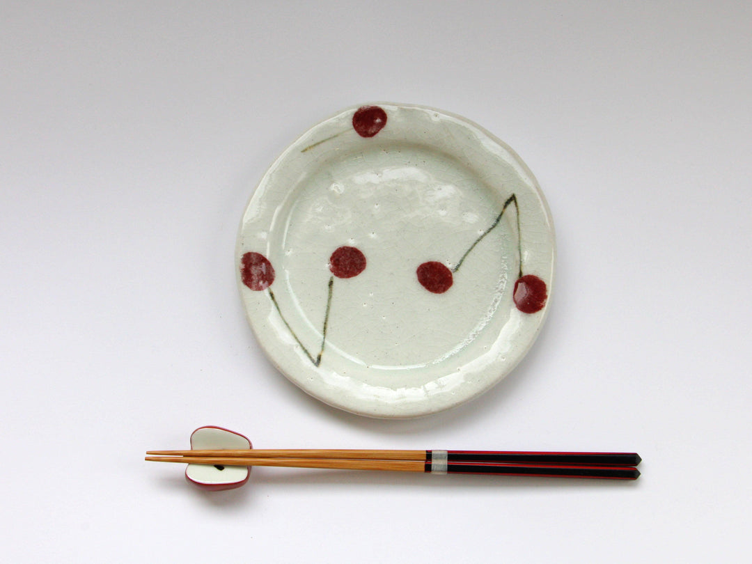 Cherry Plate - Crafted By Iwao Pottery