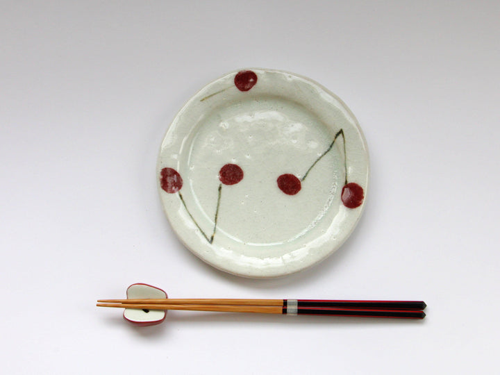 Cherry Plate - Crafted By Iwao Pottery