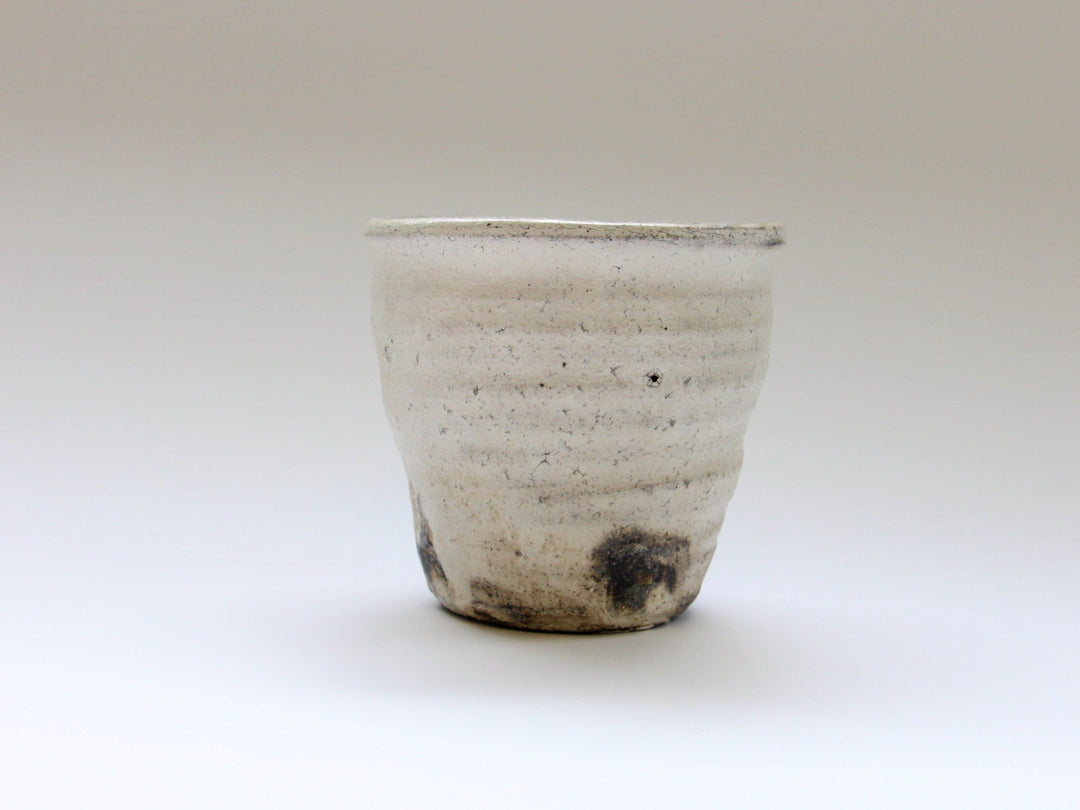 White Slip Ash Glaze Shochu Cup - Crafted By Seiji Okuda