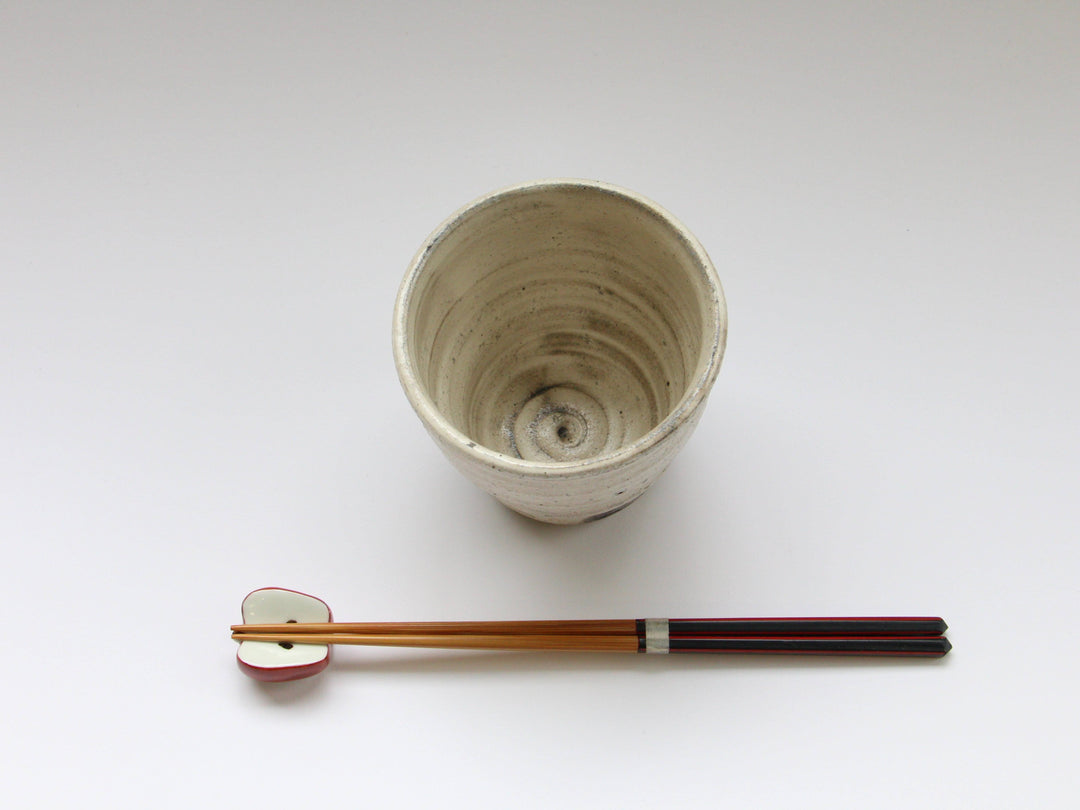 White Slip Ash Glaze Shochu Cup - Crafted By Seiji Okuda