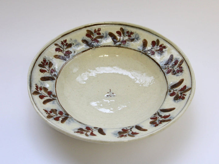 Annam Red Ethnic 7.5-Sun Rim Bowl - Crafted By Masaaki Hibino