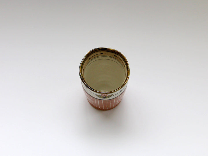 Tea Cup Lotus Pink Slip Trailing Tokusa - Crafted By Jun Kato