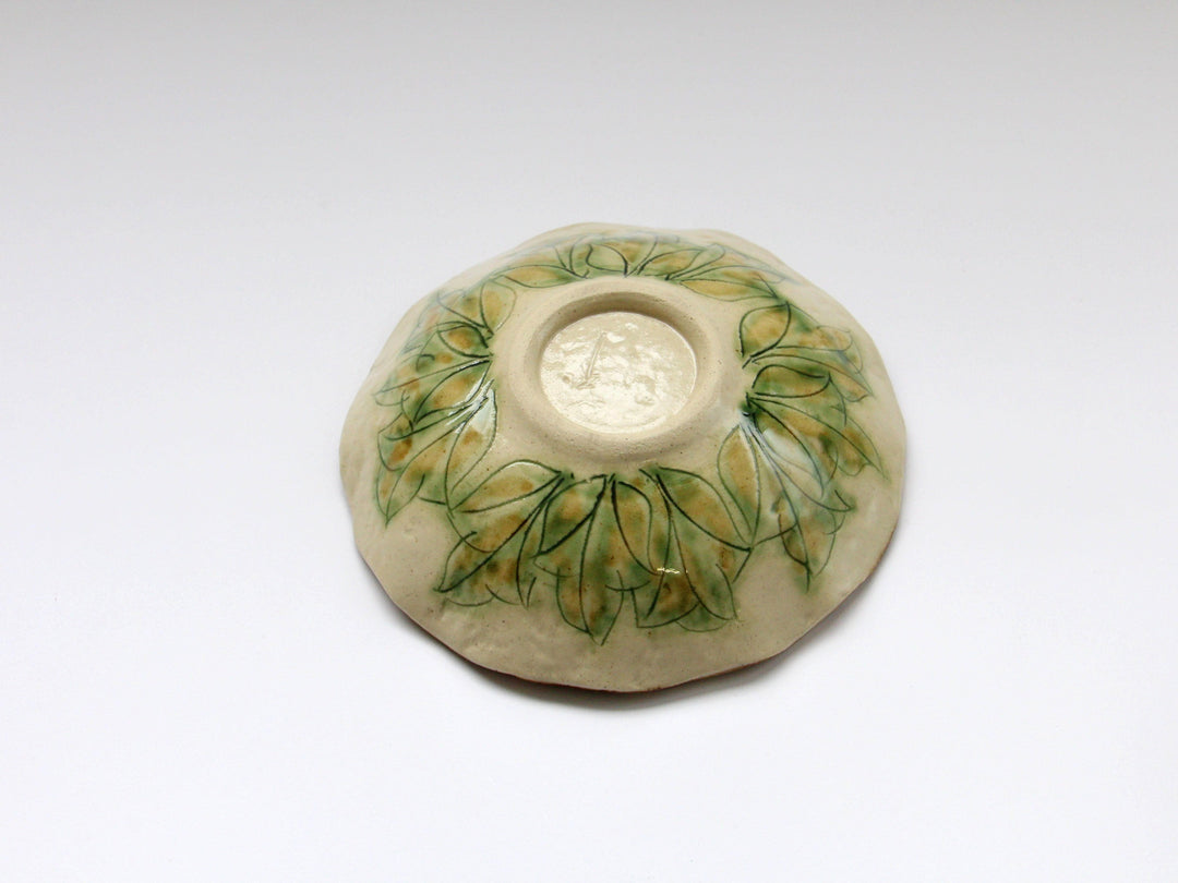 Peony Flower 5-Sun Shallow Pot Blue - Crafted By Yoshihei Kato