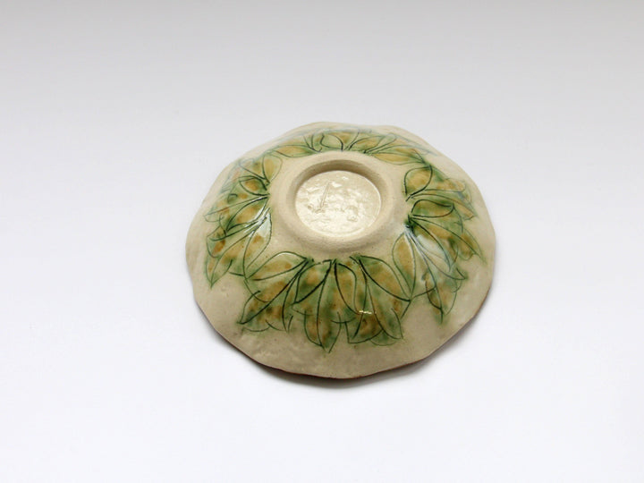 Peony Flower 5-Sun Shallow Pot Blue - Crafted By Yoshihei Kato