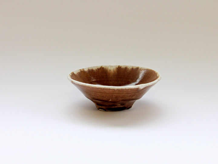 Chestnut Glazed White 4-Sun Shallow Bowl - Crafted By Kazuhito Yamamoto