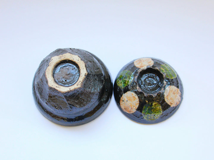 Uchioribe Black-Sun Moon Bowl - Crafted By Akihide Nakao