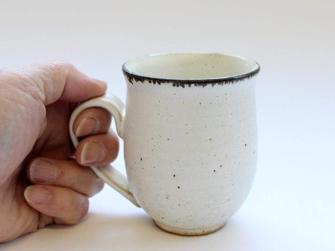 White Clay Bud-Shaped Mug - Crafted By Kanae Fumiyama