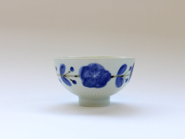Blue-and-White Floral Connection Mini Rice Bowl (Blue) - Crafted By Koyo Kiln