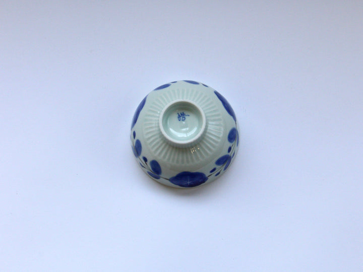 Blue-and-White Floral Connection Mini Rice Bowl (Blue) - Crafted By Koyo Kiln