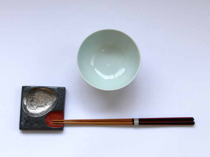 Blue-and-White Floral Connection Mini Rice Bowl (Red) - Crafted By Koyo Kiln