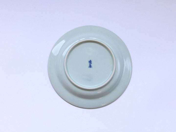 Slip Trailing Small Flower Chirashi Rim Plate Small - Crafted By Tokushichi Kiln