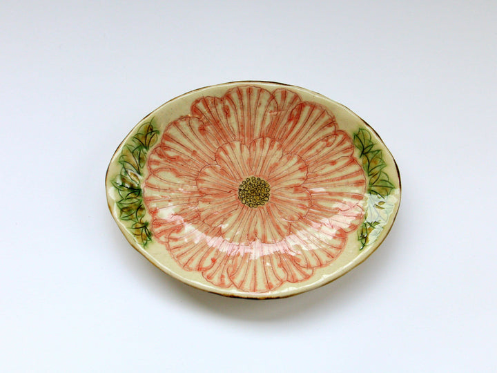 Peony Flower Oval Plate - Crafted By Yoshihei Kato