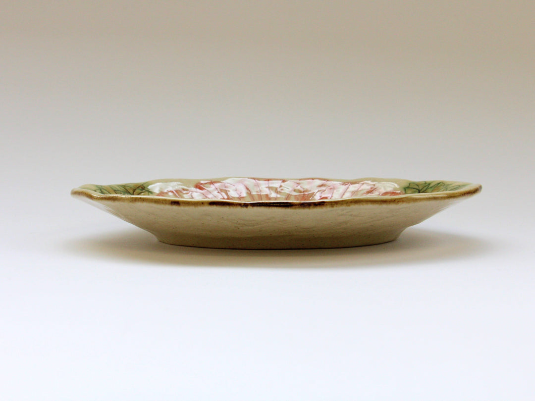 Peony Flower Oval Plate - Crafted By Yoshihei Kato