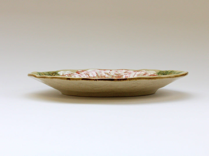 Peony Flower Oval Plate - Crafted By Yoshihei Kato