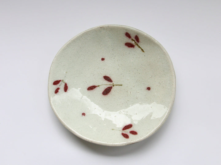 Red Leaf Tatara 7-Sun Plate - Crafted By Iwao Pottery