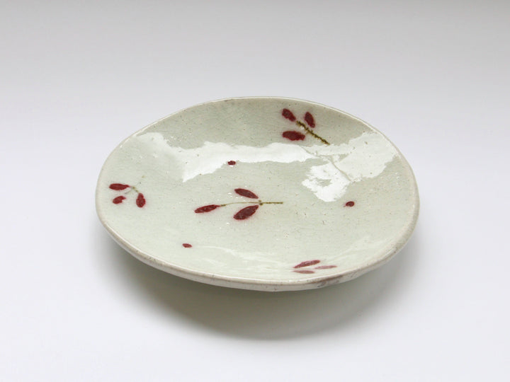 Red Leaf Tatara 7-Sun Plate - Crafted By Iwao Pottery