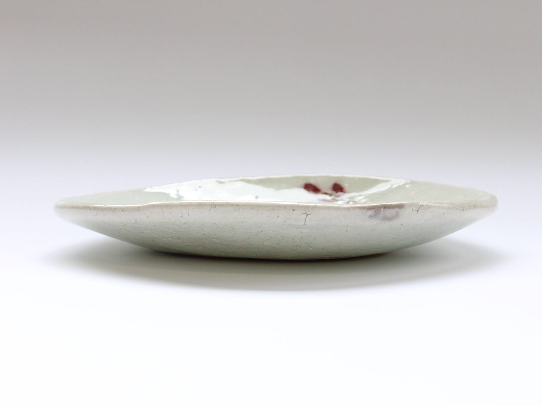 Red Leaf Tatara 7-Sun Plate - Crafted By Iwao Pottery