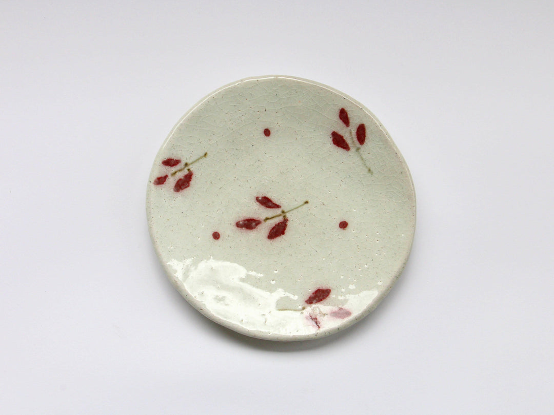 Red Leaf Tatara 5-Sun Plate - Crafted By Iwao Pottery
