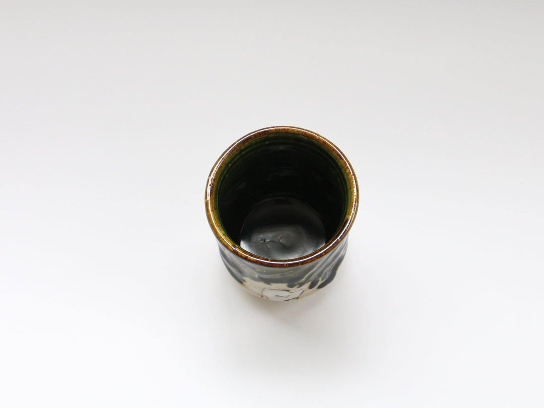 Oribe White Square Pattern Teacup (Large) - Crafted By Shinji Akane