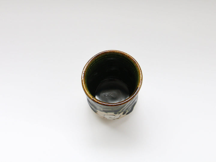 Oribe White Square Pattern Teacup (Large) - Crafted By Shinji Akane